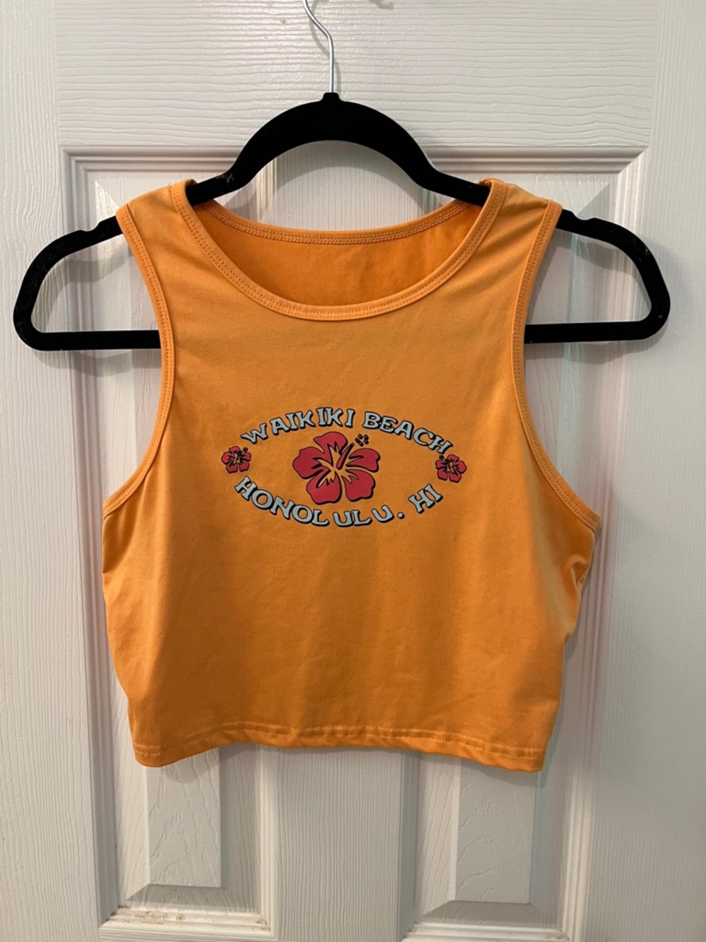 SHEIN Orange Waikiki Beach Honolulu Cropped Tank